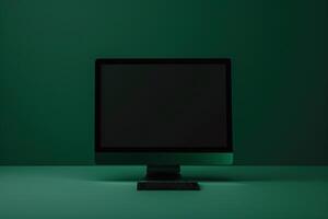 Innovative computer monitor mockup with a appearance background photo