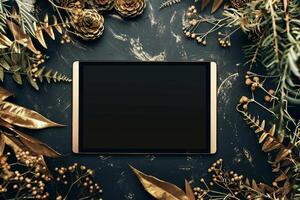 HighTech Gstudio Tablet Screen Mockup with  Background photo