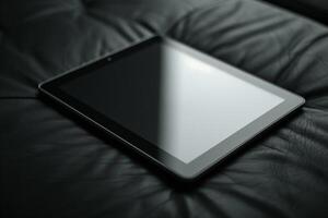 Tablet Mockup with  Digital Interface Background photo