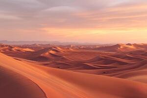 Vast Desert Landscape with Dunes Stretching into the Horizon Background photo