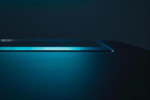 Futuristic Desktop Computer Mockup Background photo