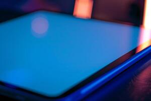 Futuristic Tablet Mockup Background photo