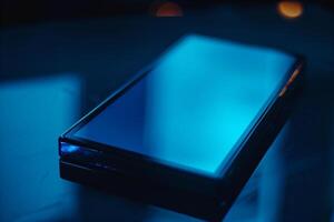 Futuristic Tablet Mockup Background photo