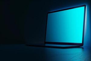 Futuristic Desktop Computer Mockup  Background photo