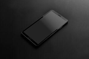Tablet Positioned on a  Background for High Tech Applications photo
