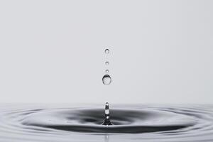 Single Water Droplet Impacting the Surface of a Pool with High Speed Precision photo