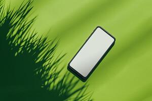 Mobile Phone Mockup Screen on   Background photo