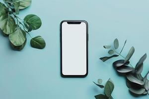 Mobile Phone Mockup Screen for Sleek Tech Design photo