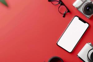 Mobile Device Mockup Screen for   Tech Environments and Digital Media photo