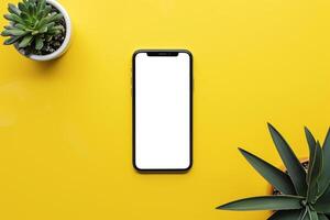 Mobile Device Mockup Screen on a tech background photo