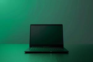 Laptop Mockup with a Coding Theme for Demonstrating Programming and Development Tools photo