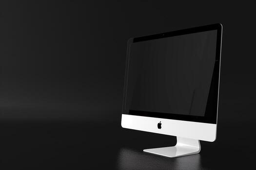 Computer Monitor Mockup with Glossy Finish and High Resolution Display Background photo