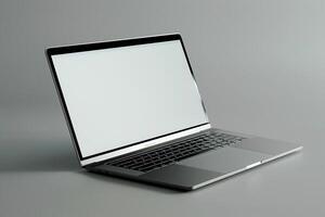 Laptop Mockup with Background Ideal for High Tech Digital Content and Interface Design photo