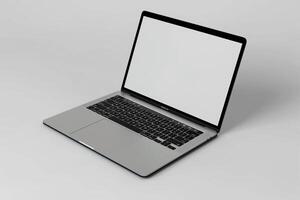 Laptop Mockup with Background for Digital Applications and Business Interface Design photo
