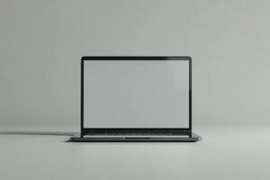 Laptop Mockup with Background for Business and Digital Content Display photo