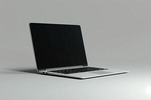 Laptop Mockup with Professional Background for App and Web Design photo