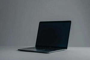 Laptop Mockup with Background for Digital Content and Web Design Presentations photo