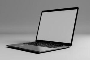 Laptop Mockup with Background for Innovative Web and Digital Interface Design photo