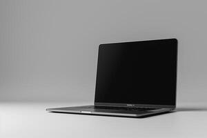 Laptop Mockup with Background for High Tech Digital Applications and Web Content photo