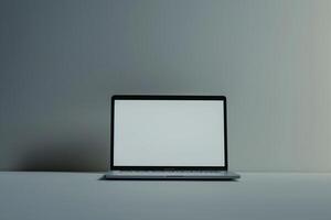 Laptop Mockup with Background for Digital Content and Innovative Web Design photo