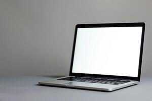 Laptop Mockup with Background for Web and Digital Interface with High Resolution Display photo
