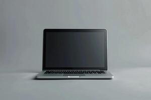 Laptop Mockup with Versatile Background for Innovative Digital and Web Applications photo