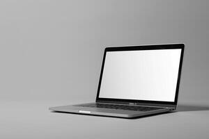 Laptop Mockup with Background for High Resolution Digital and Web Content Design photo