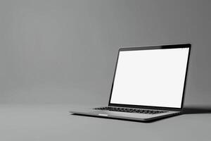 Laptop Mockup with Background for Digital Applications and Professional Web Content photo