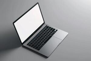 Laptop Mockup with Functional High Tech Layout photo