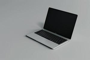 Laptop Mockup with a ed Digital Display and Functional Tech Layout photo