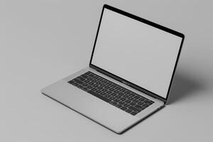 Functional Laptop Mockup with a ed Tech Interface and Workspace Setup photo