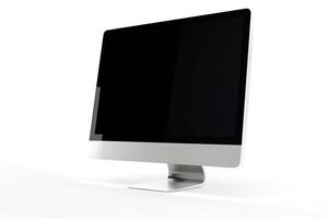 Computer Mockup Background for High Tech Business Setup photo