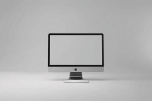 Computer Mockup Background for Innovative Tech Workspace photo