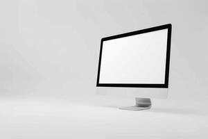 Computer Mockup Background for Innovative Digital Tech photo