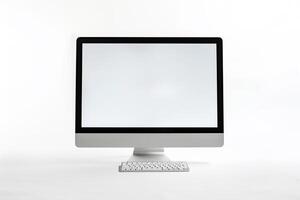 Computer Mockup Background for Cutting Edge Tech Office photo
