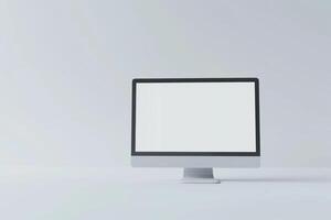 Computer Mockup Background for Professional Tech Setup photo