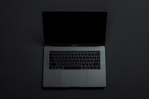 Laptop Mockup with Blank Screen on  Background Suitable for Professional Use photo