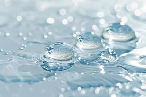 Water Droplets Reflecting Light on White Surface   Background Nature photo