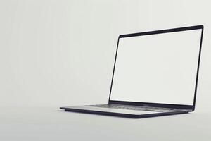 Laptop Mockup with Empty Display on photo