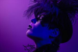 Portrait with B Makeup and Deep  Background photo