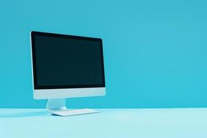 High Quality Desktop Computer Mockup photo