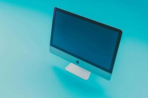 Desktop Computer Mockup in a Contemporary  with High Tech Features photo