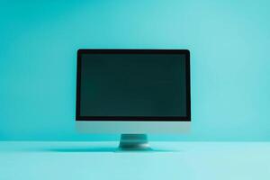 Desktop Computer Mockup Featuring a  Office Setup and Digital Devices photo