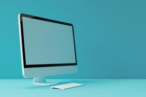 Desktop Computer Mockup with a  and Efficient Design for Tech Professionals photo