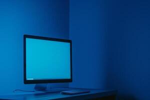Professional Desktop Computer Mockup with Contemporary and High Tech Design photo