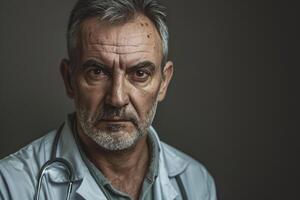 Doctor in Reflective Mood Background photo