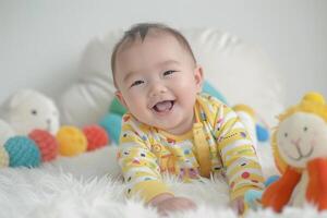 Baby with Toys in a Joyful Environment Enjoying Playtime and Exploration photo