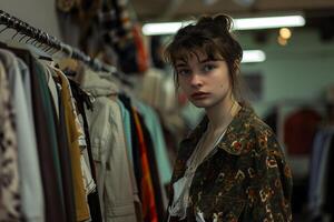Shopper Proudly Showcasing   Finds from Thrift Store with Style photo