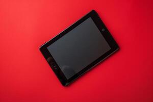 Tablet screen mockup showcasing  design with  and istic features photo