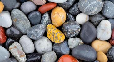 Smooth River Rocks Close-Up photo